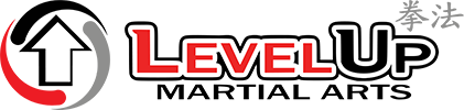 LevelUp logo with red and black colors